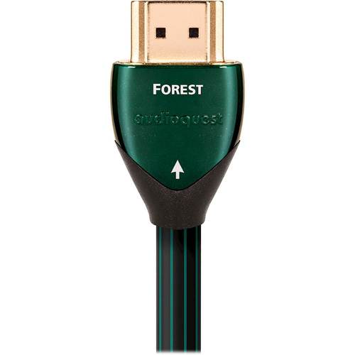 AudioQuest - Forest 26'3" 4K Ultra HD In-Wall HDMI Cable - Black/Green Stripe