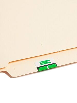 Alt View 1. Smead - BCCR Color Coded Alphabetic Labels, M, Light Green, 500/Roll - Green.