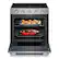 Angle. KitchenAid - 5.0 Cu. Ft. Slide-In Gas True Convection Range with Self Clean, Steam Clean, and 2-in-1 Burner - Fingerprint Resistant Stainless Steel.