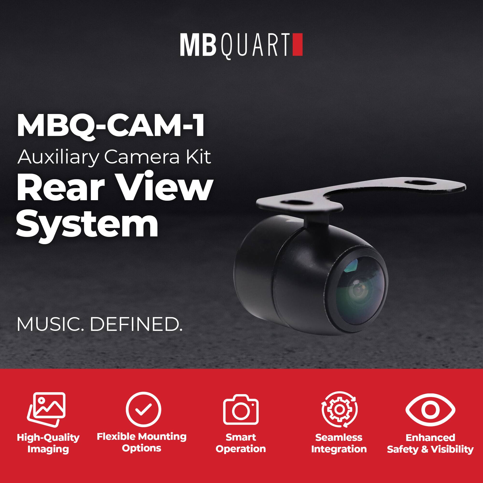MB QUARTI

MBQ-CAM-1  
Auxiliary Camera Kit  
Rear View System

MUSIC. DEFINED.

- High-Quality Imaging
- Flexible Mounting Options
- Smart Operation
- Seamless Integration
- Enhanced Safety & Visibility