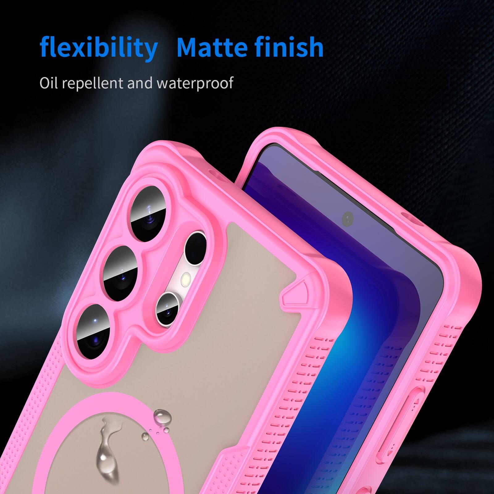 flexibility  
Matte finish  
Oil repellent and waterproof
