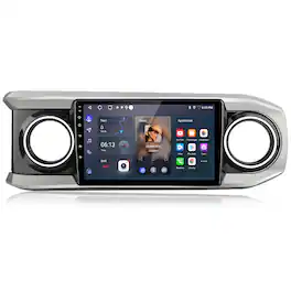 Junsun - 2+64GB Android 14 carplay 10" For Toyota Tacoma 2016-2021 Car Stereo Radio GPS Navi WIFI RDS SWC Bluetooth FM - Black