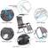 Flexible Shade Canopy, Detachable Pillow, Stable Triangle, Breathable Fabric, Non-slip Footrest, Cup Holder