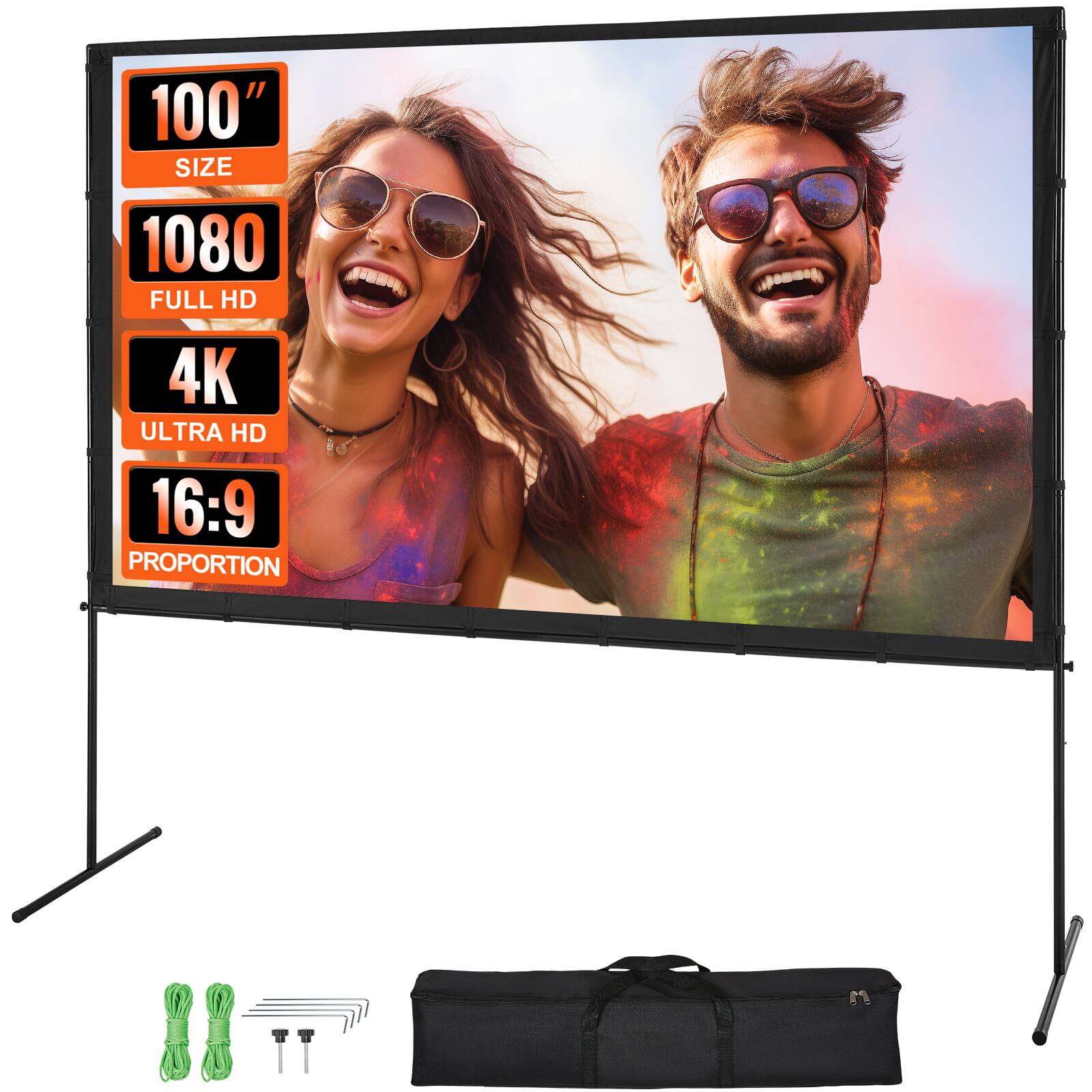 100" SIZE
1080 FULL HD
4K ULTRA HD
16:9 PROPORTION