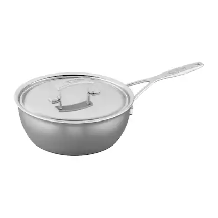 Front. Demeyere - Demeyere Industry 5-Ply 3.5-qt Stainless Steel Essential Pan - Stainless Steel.