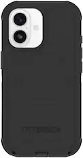 Front. OtterBox - Defender Series Pro Hard Shell for Apple iPhone 17 - Black.