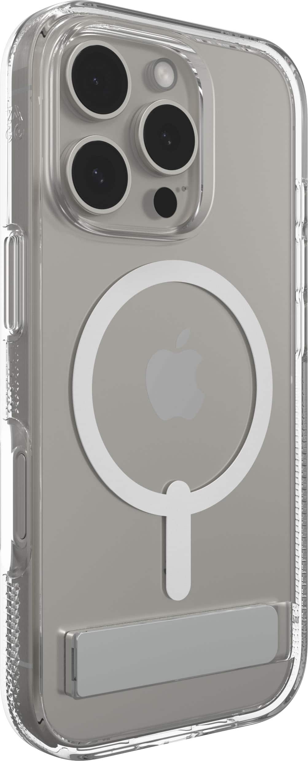 Alt View 28. ZAGG - Crystal Palace Snap MagSafe Compatible Case w/ Kickstand for Apple iPhone 16 Pro - Clear.