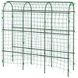 Outsunny - Garden Trellis, Arch Trellis for Climbing Plants Outdoor, A-Frame, with Climbing Net - Green