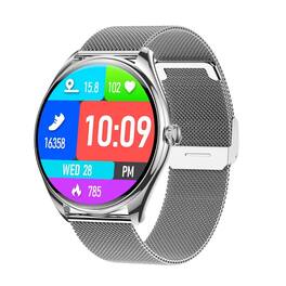 SKRAN - Smart Watch with Bluetooth Calling - Heart Rate Monitoring, Voice Assistant and Sports Features - Milanese Steel Strap - Silver - (2026)