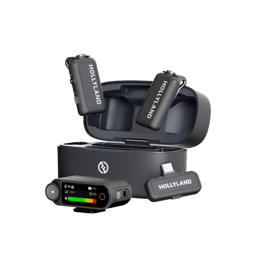 HOLLYLAND LARK MAX 2 Combo Wireless Microphone System (Space Gray HOLLYLAND LARK MAX 2 Combo Wireless Microphone System (Space Gray