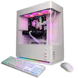 CyberPowerPC - Gaming Desktop - AMD Ryzen 7 9850X3D 2026 - NVIDIA GeForce RTX 5060 Ti 16GB - 32GB DDR5 Memory - 1TB SSD Storage - White