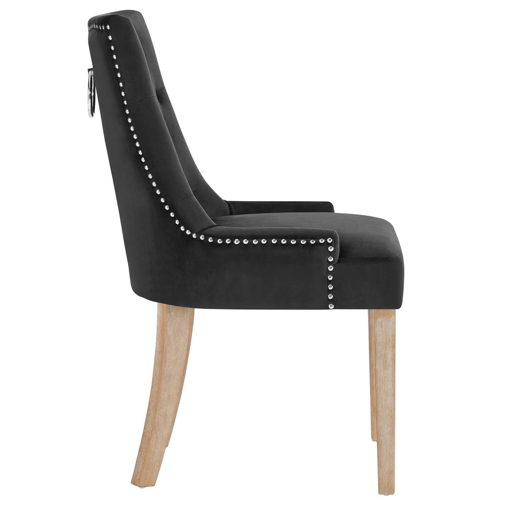 Back. Modway - Pose Performance Velvet Dining Chair by Modway - Black.