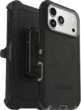 OtterBox - iPhone 18 Pro Max & iPhone 17 Pro Max (Only) - Defender Series Case - Holster Clip Included - Snaps on MagSafe - Graphite Shadow (Black & Grey)
