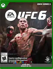 XBOX SERIES X
EA UFC 6 SPORTS
MATURE 17+ JEUNES ADULTES 17+ M
Requires content download
Nécrit le téléchargement de contenu
FROSTBITE
GAME DISC DISQUE DU JEU