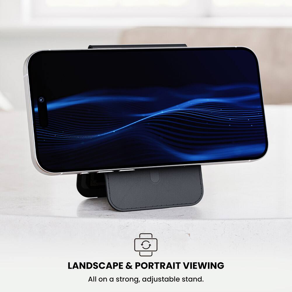 Alt View 14. JOURNEY - LOC8 MagSafe Finder Wallet and Stand - Midnight.