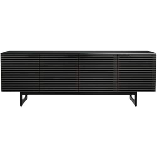 High End Tv Cabinets Best Bdi Corridor Tv Cabinet For Most Flat Panel Tvs Up To 85 Black Micro Etched Charcoal Stained Ash