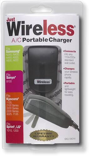 Front Standard. Just Wireless - Portable Wall Charger.