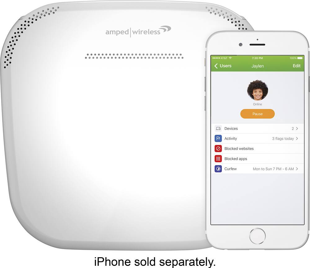 Front. Amped Wireless - ALLY AC1900 Dual-Band Mesh Wi-Fi Router - White.