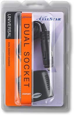 Front Standard. CellStar - Dual-Socket Travel Charger for Cell Phones - Black.