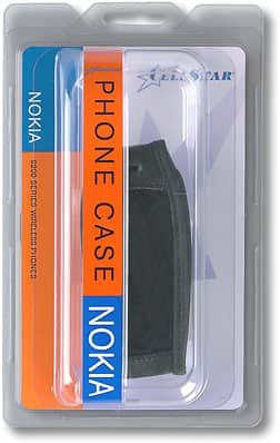 Front Standard. CellStar - Leather Case for Nokia 6200 Cell Phones - Black.