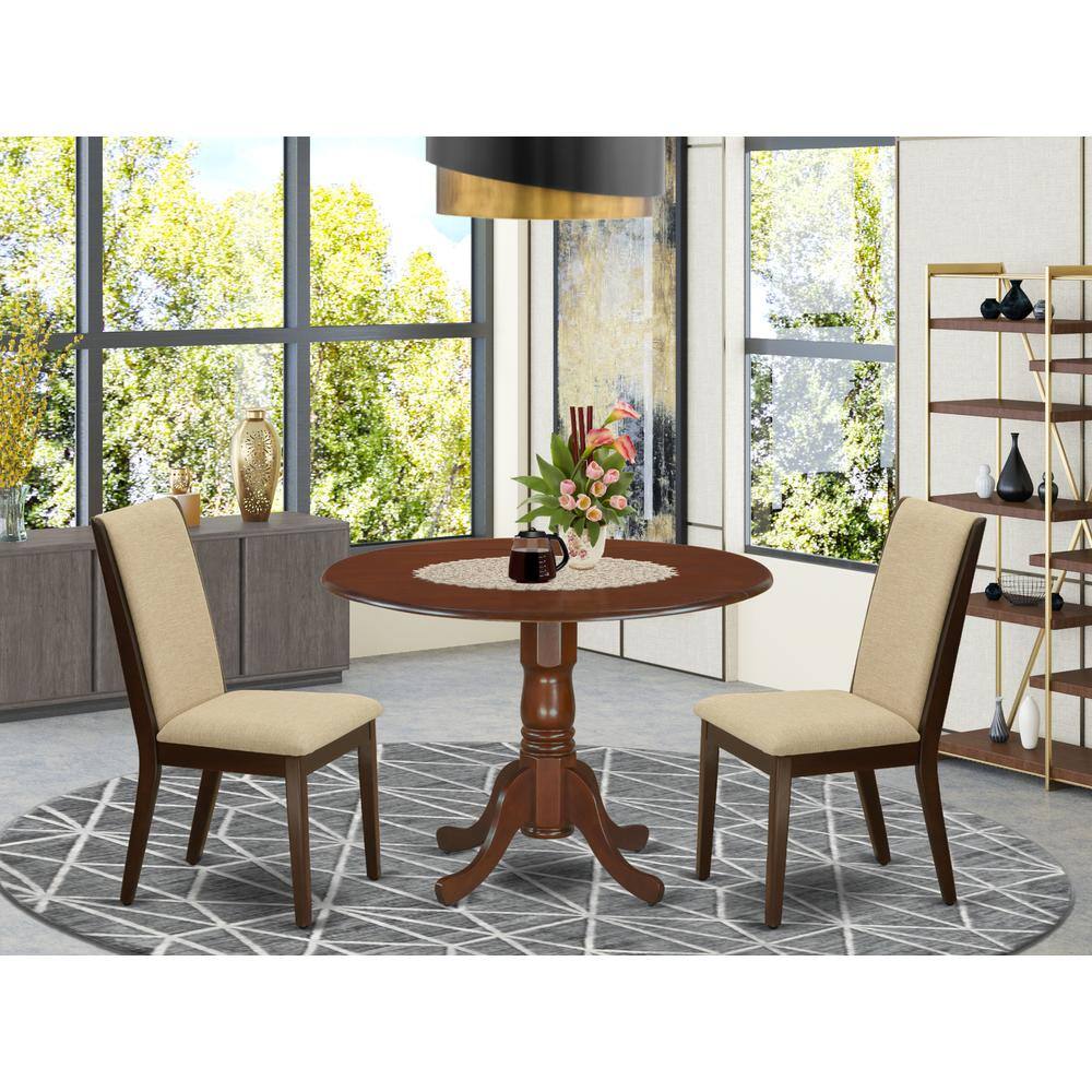 Left. East West Furniture - Dining Room Set Mahogany - Brown.