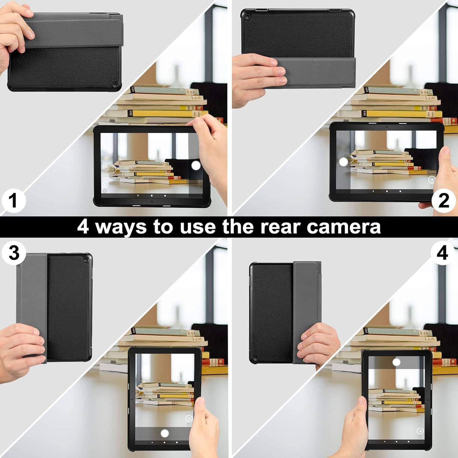 1 3
4 ways to use the rear camera
2 4