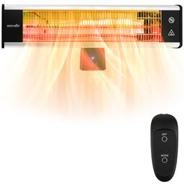 SereneLife - Infrared Patio Heater, 1500W, Wall-Mounted, Odorless, Remote Control for Patio & Restaurant - SLOHT28 - Black