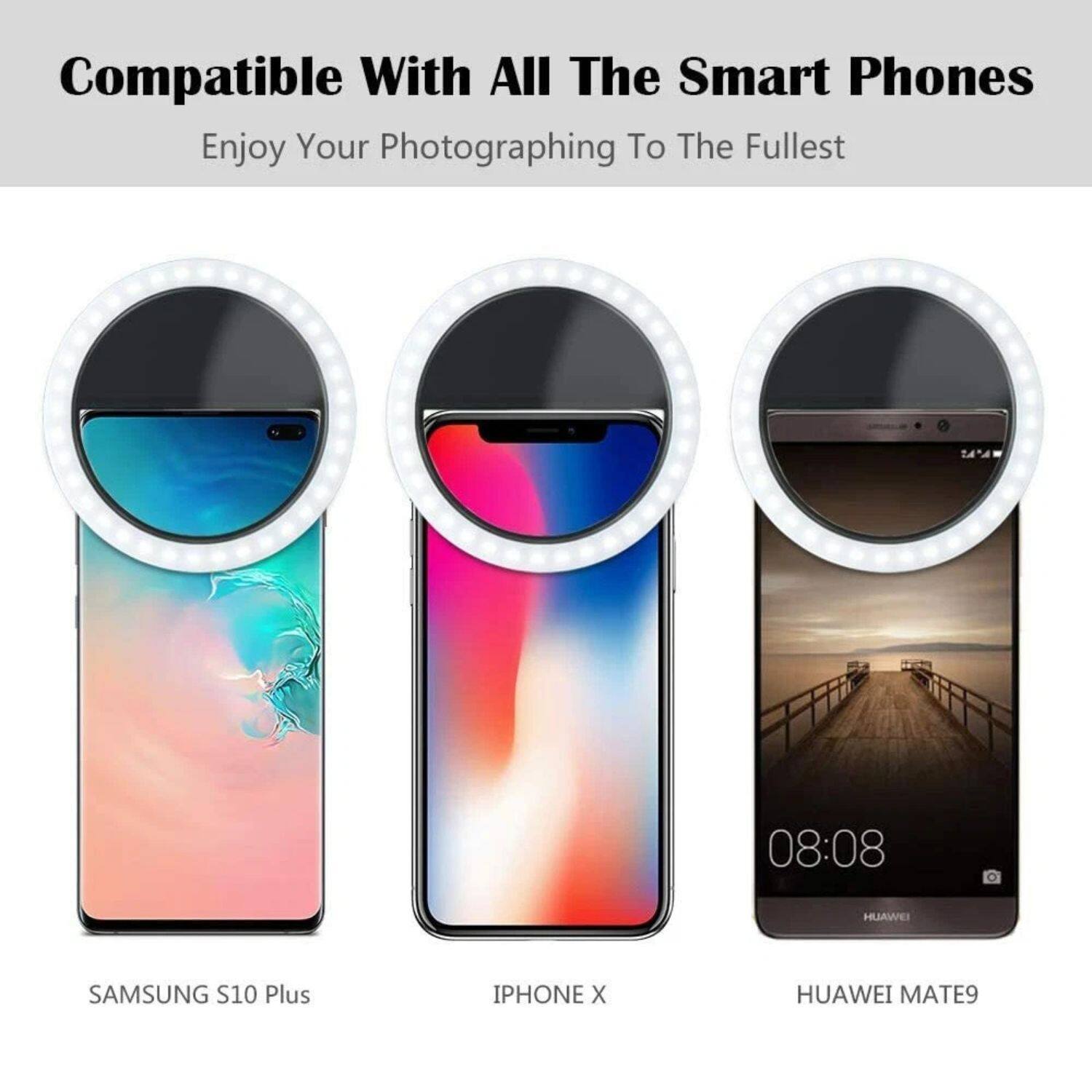Compatible With All The Smart Phones  
Enjoy Your Photographing To The Fullest  

SAMSUNG S10 Plus  
IPHONE X  
HUAWEI MATE9