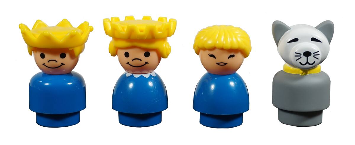 Alt View 3. Fisher Price - Little People Nostalgic Figure 4 Pack ~ Cat, Girl, King & Queen - Multi.