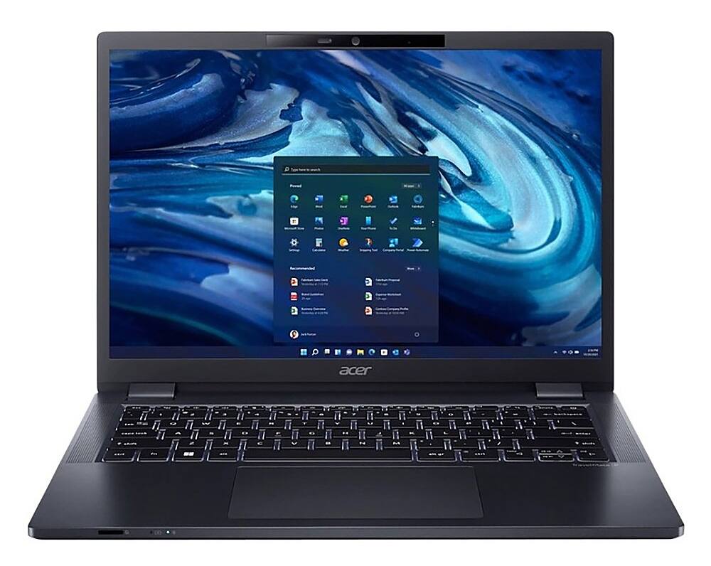 Alt View 1. Acer - Acer TravelMate P4 TMP41441R854US Laptop, Ryzen 5 PRO 6650U, 64GB, 2TB SSD, 14.0" (1920x1200), Radeon 660M, Win 11 Pro - Blue.