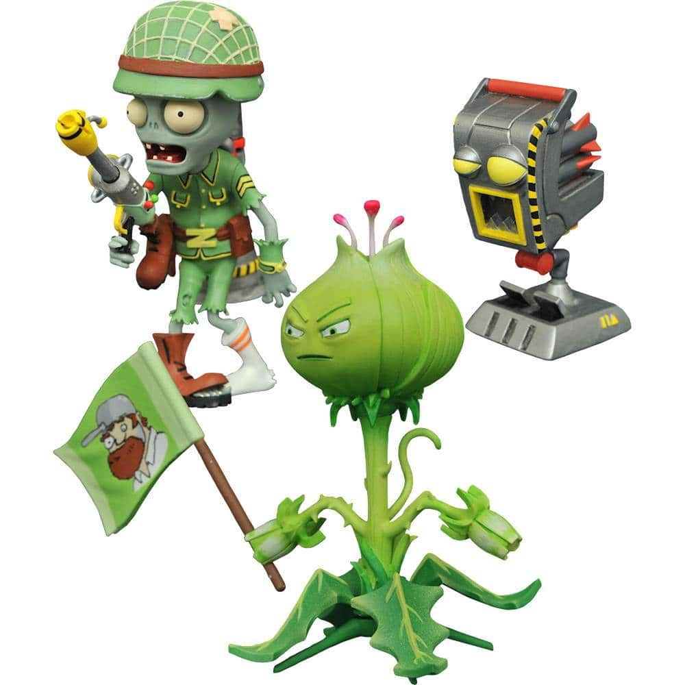 Diamond Select Toys Plants vs. Zombies Garden Warfare 2 Select - Weed vs.  Soldier Zombie - 6 in, 4 in 