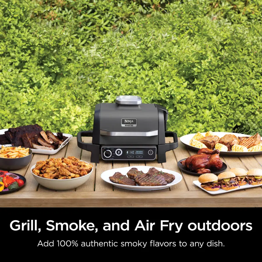 Grill, Smoke, and Air Fry outdoors. Add 100% authentic smoky flavors to any dish.