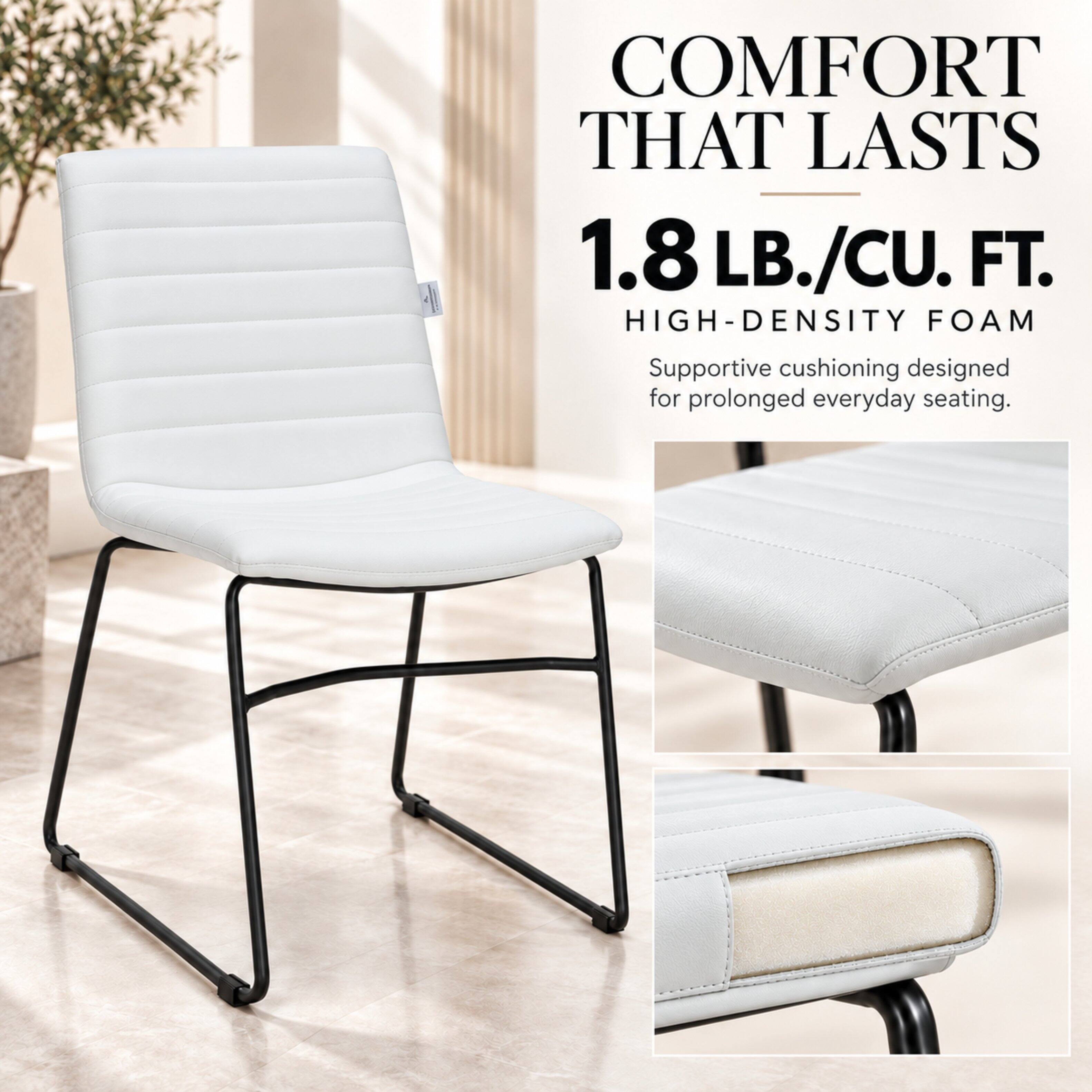 COMFORT THAT LASTS  
1.8 LB./CU. FT. HIGH-DENSITY FOAM  
Supportive cushioning designed for prolonged everyday seating.