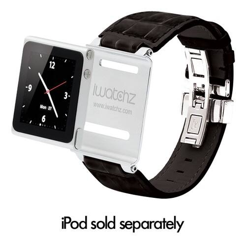 Front Standard. iWatchz - Timepiece Watchband for 6th-Generation Apple® iPod® nano - Black.
