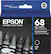 Front. Epson - 68 High Yield Ink Cartridge - Black.