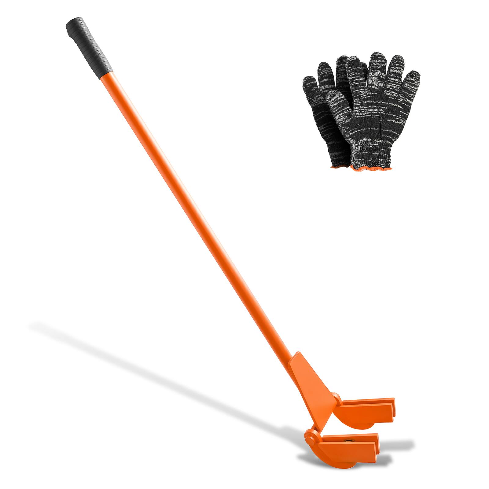 Front. VEVOR - Pallet Buster Tool, 40 Inch Carbon Steel Handle Wrecking Pry Bar, 2000 lbs Weight Capacity, Heavy Duty Deck Board - Orange.