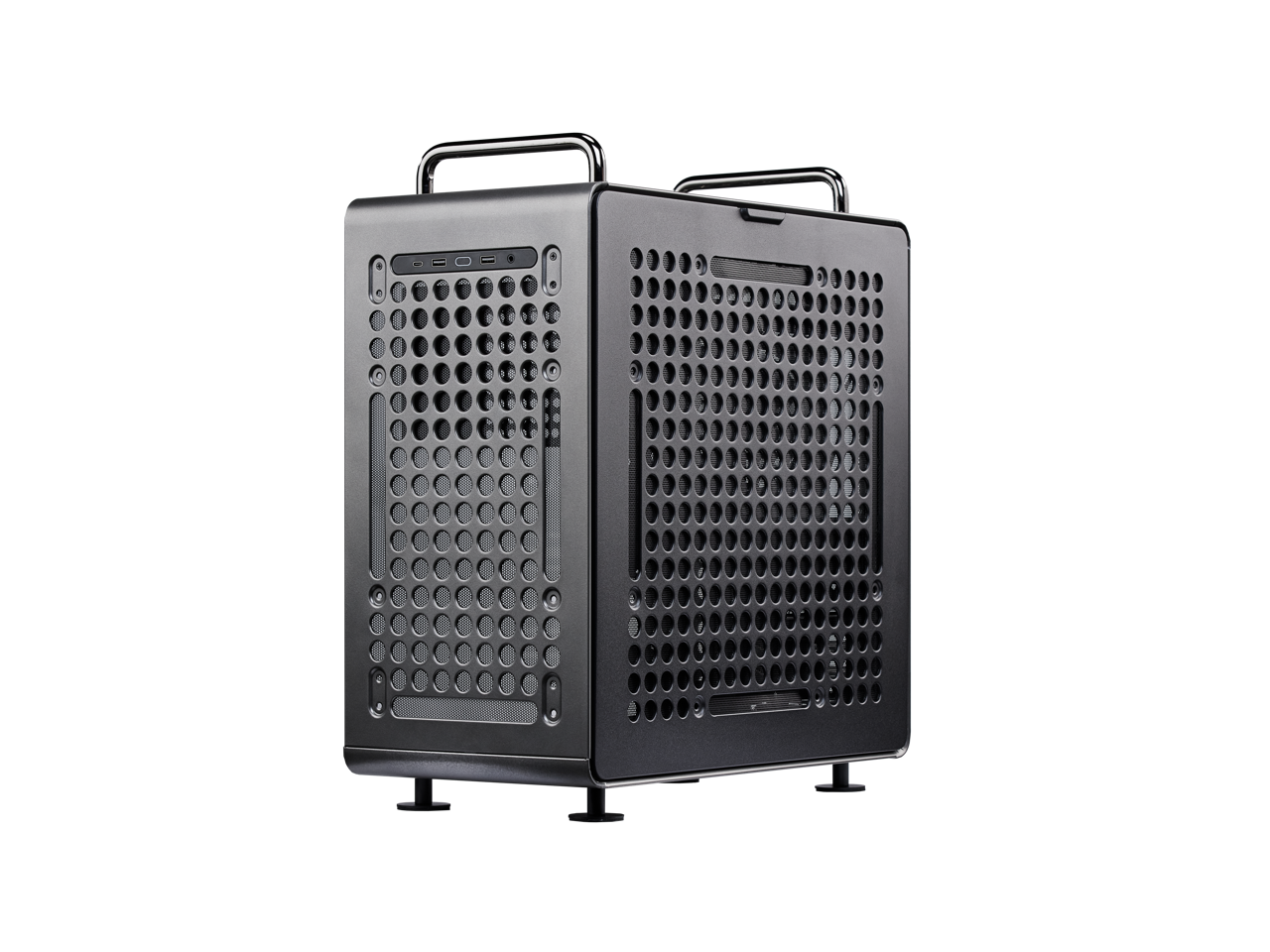 Alt View 4. Cooler Master - Cooler Master QUBE 540 ATX Mid-Tower Case, 415mm GPU Clearance, Tempered Glass, Modular Design - Stardust Iron - Stardust Iron.