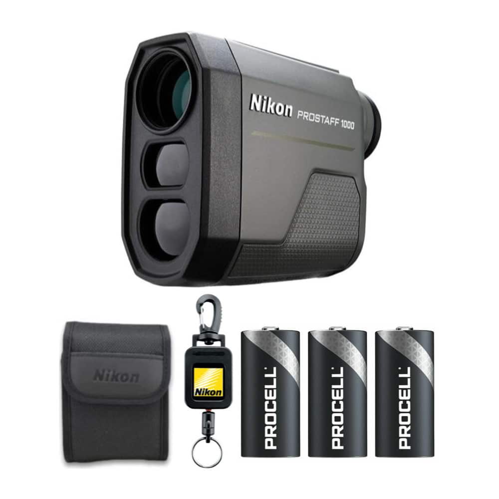 Nikon - 6x20 PROSTAFF 1000 Laser Rangefinder with Retractable Tether and Battery
