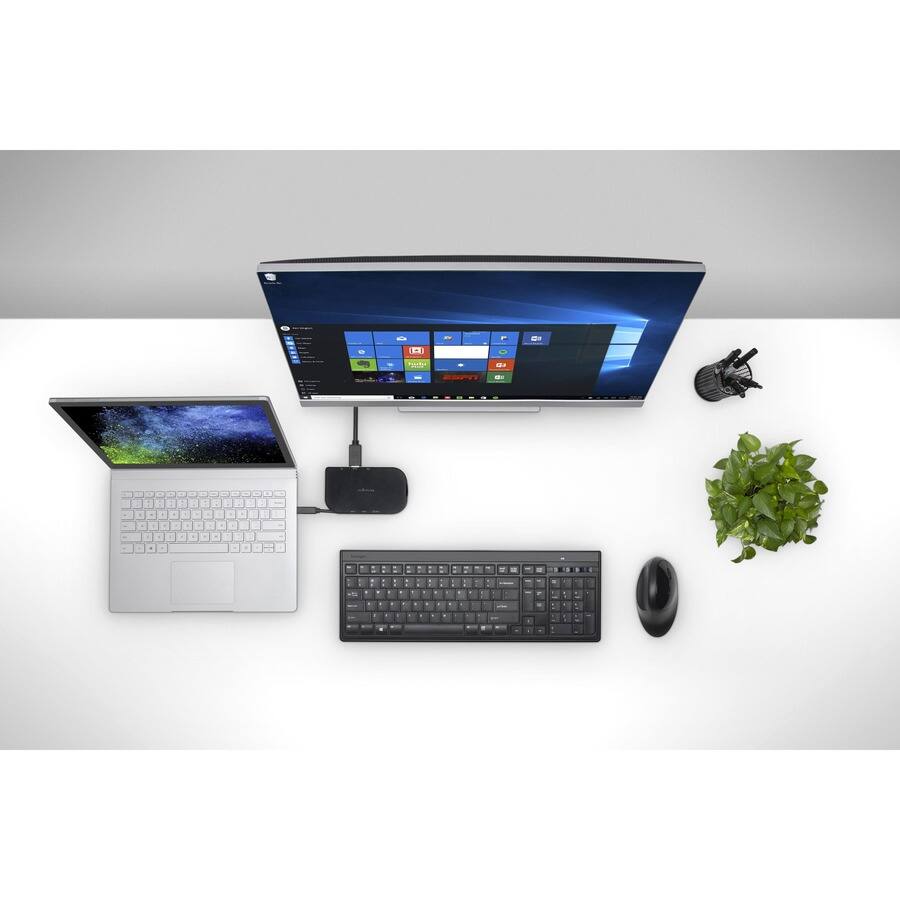 Alt View 1. Kensington - Kensington SD1610P Docking Station - for Tablet, Notebook, Projector, Monitor - 60 W - USB Type C - 4K - 3840 x 2160 - 3 - Gray.