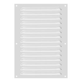 Unique Bargains - 14"x10" Aluminum Vent Cover, Screen Air Grille Ventilation Cover HVAC Louvered Grill Built-in Mesh for Home - Silver