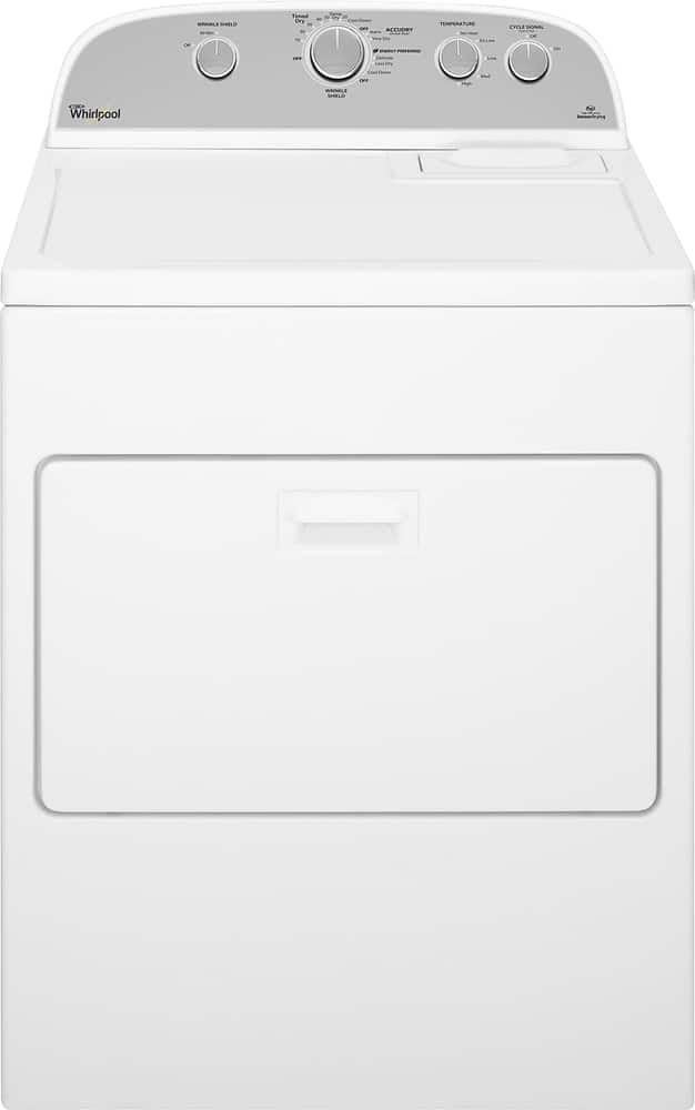 Front. Whirlpool - 7.0 Cu. Ft. 12-Cycle Electric Dryer - Gray/White.