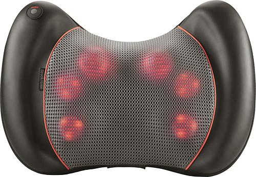  Brookstone - Shiatsu 3D Lumbar Massager with Heat - Black