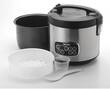 AROMA - Professional 4-Quart Slow Cooker - Silver/Black - Angle