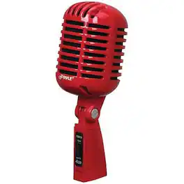 PYLE - Pro Classic Retro Unidirectional Dynamic Microphone - Red