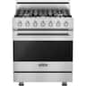 Viking - 30 in. Wide 5 Burner 3 Series Freestanding Gas Range - Stainless Steel
