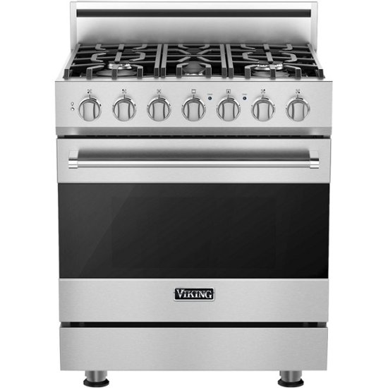 Viking – 3 Series 4.0 Cu. Ft. Self-Cleaning Freestanding Gas Convection Range – Stainless steel