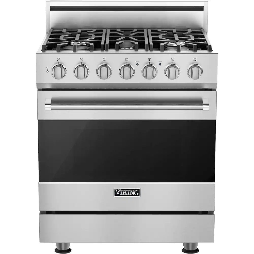 Viking - 3 Series Freestanding Gas 30" Range Liquid Propane - Stainless Steel