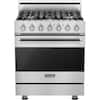 Front. Viking - 3 Series 4.7 Cu. Ft. Self-Cleaning Freestanding Dual Fuel LP Gas Convection Range - Stainless Steel.