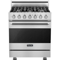 Viking - 3 Series 4.7 Cu. Ft. Self-Cleaning Freestanding Dual Fuel LP Gas Convection Range - Stainless steel - Front_Zoom