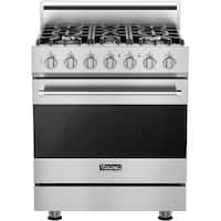 Viking - 3 Series 4.7 Cu. Ft. Self-Cleaning Freestanding Dual Fuel Convection Range - Stainless steel - Front_Zoom